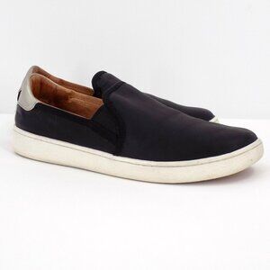 UGG Cas Sneakers Size 10 Leather Black & Gold Slip-on